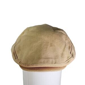 Duluth Trading Co. Cotton Newsboy Tan Cap Hat Medium